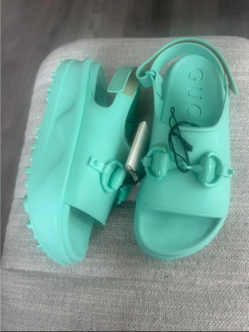Gucci Platform Slide Sandals with Horsebit Detail